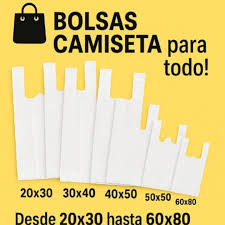 Bolsas Camisetas Blancas Reforzadas