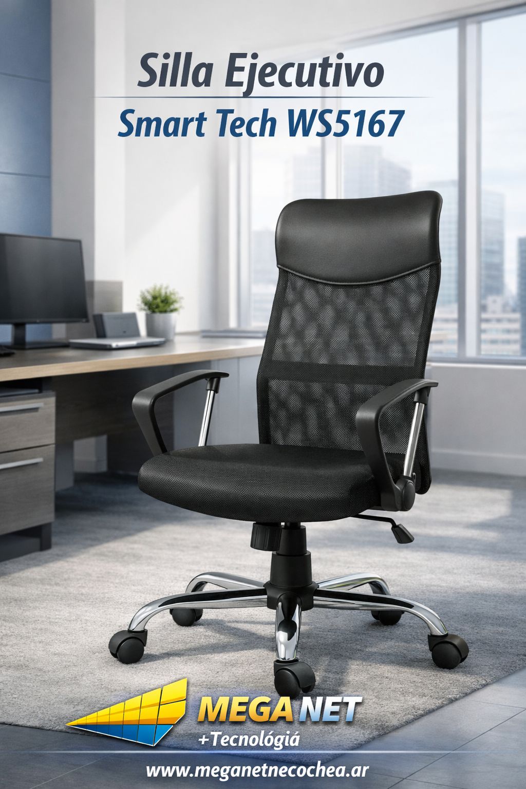 Sillon Ejecutivo para oficina Smart Tech WS5167