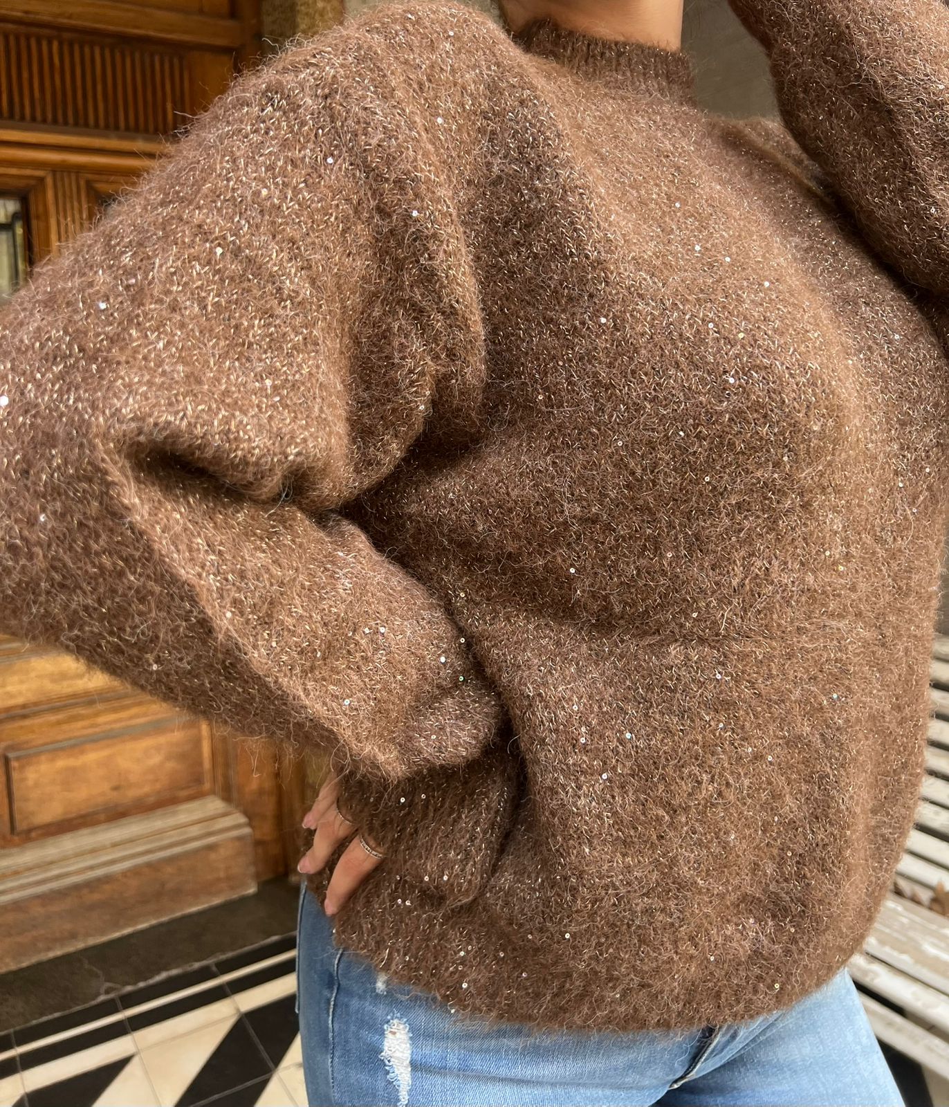 Sweaters brillo choco