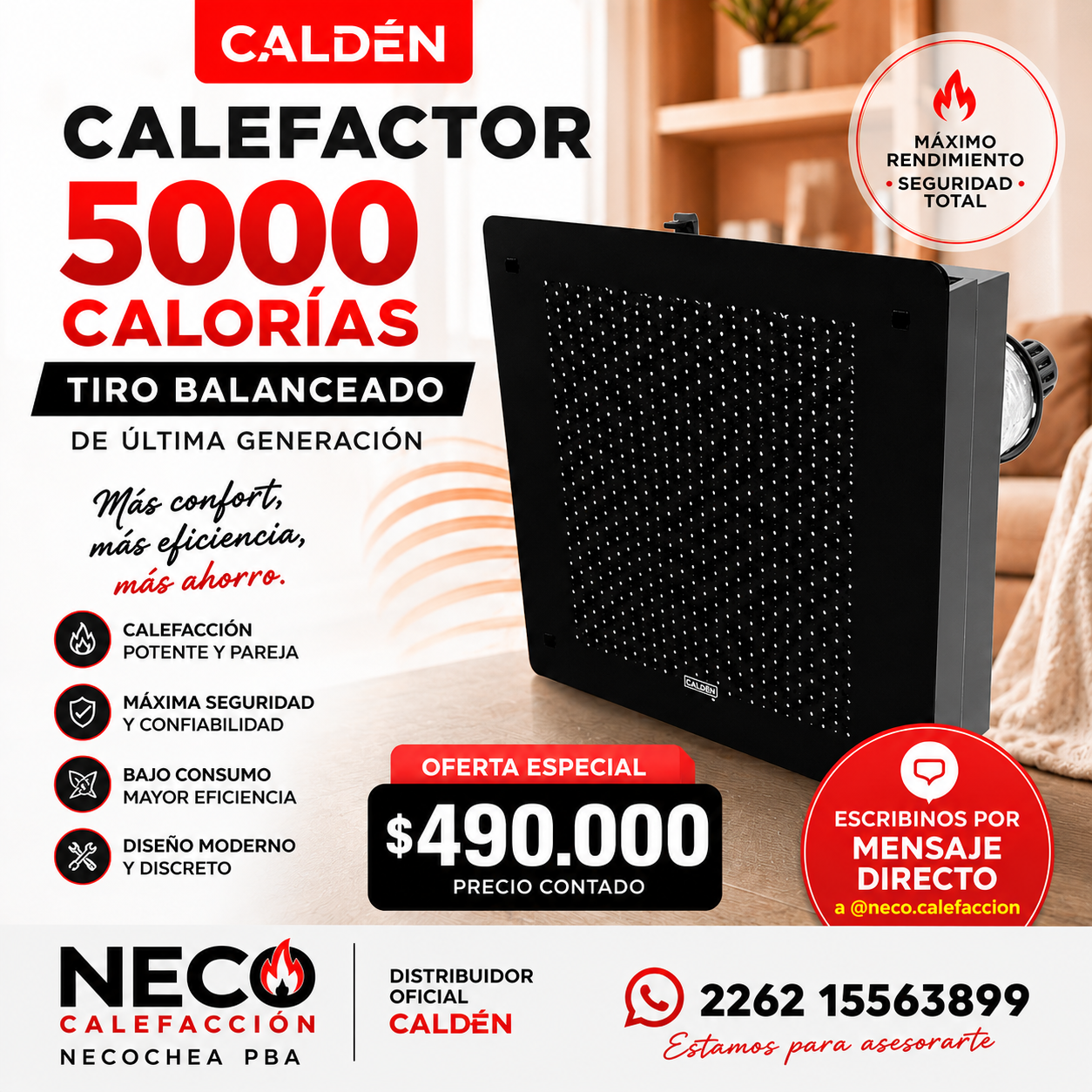 Calefactor Caldén de 5000 calorías